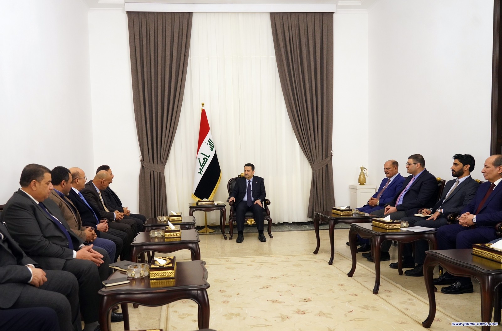 السوداني يستقبل وفداً من الصحفيين والإعلاميين المصريين برئاسة وزير الإعلام المصري